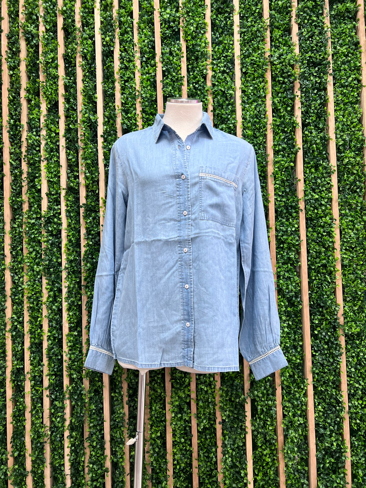 Tencel Crochet Trim Blouse