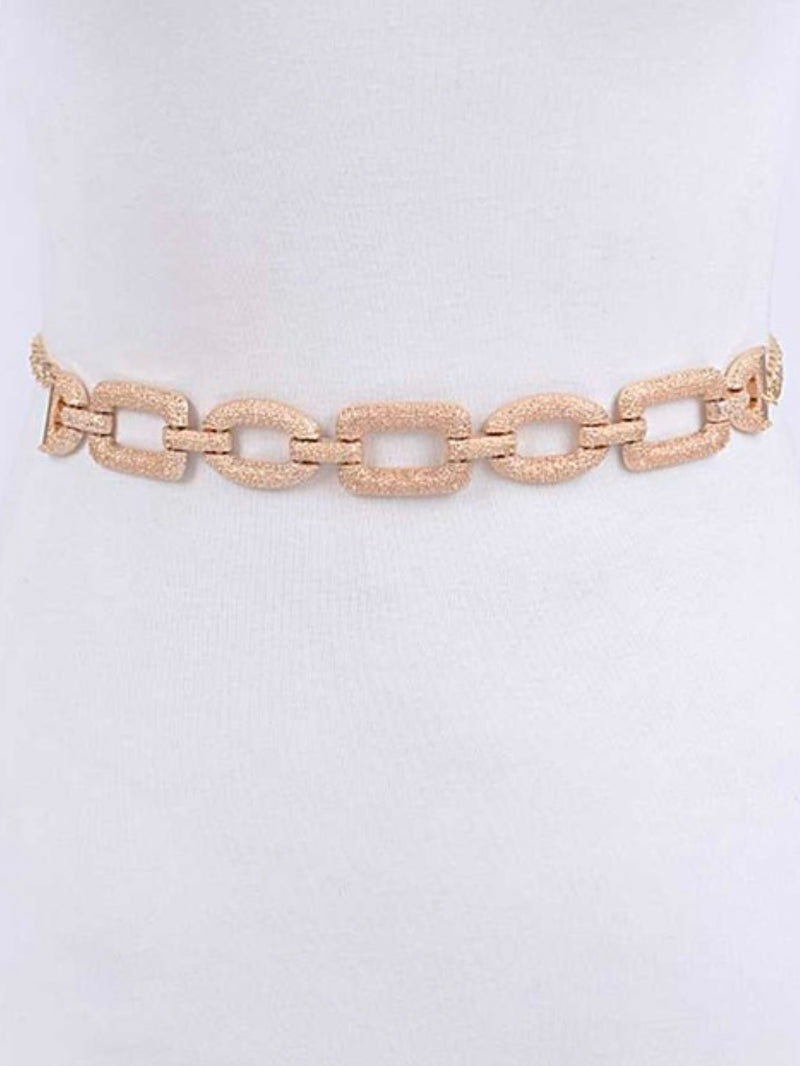 Textured Iconic Chain Belt