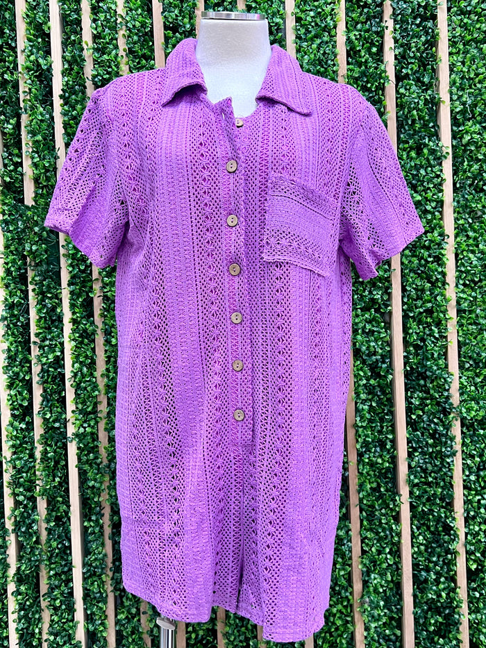 Orchid Crochet Loose Fit Romper