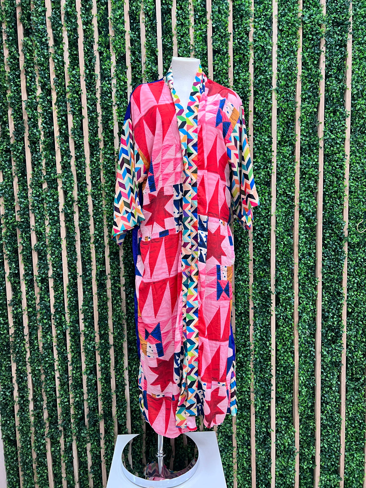 Unique Print Maxi Kimono