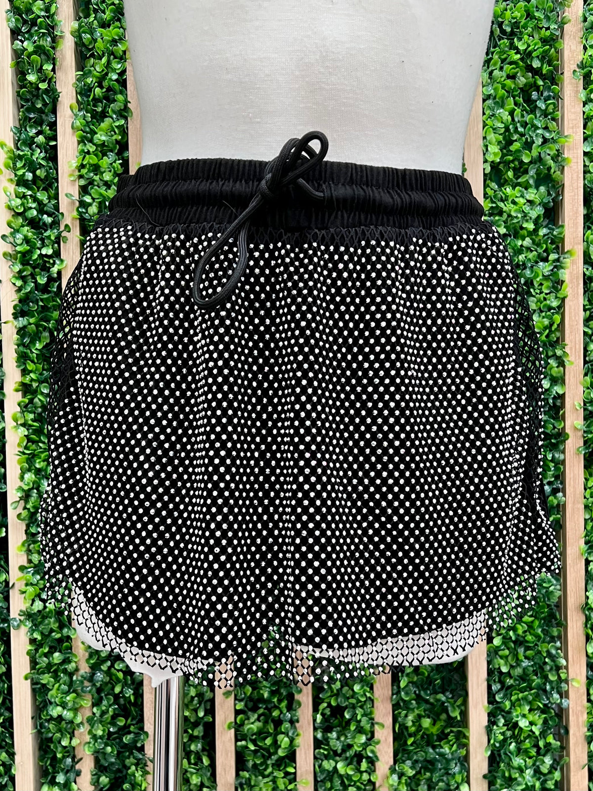 Rhinestone Detail Skort Set