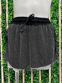 Rhinestone Detail Skort Set