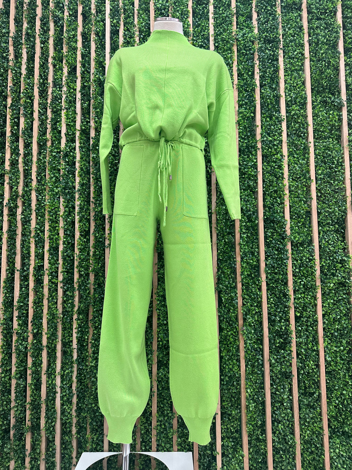 Lime Knit Jogger Set