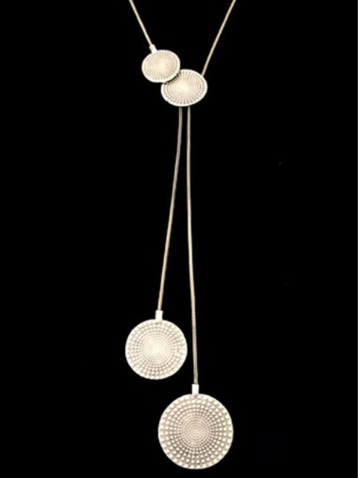 Delicate Boho Double Circle Necklace