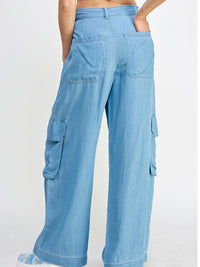 Mid Waist Tencel Pants