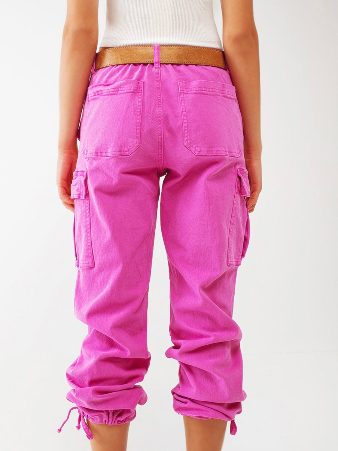 Bright Denim Cargo Joggers