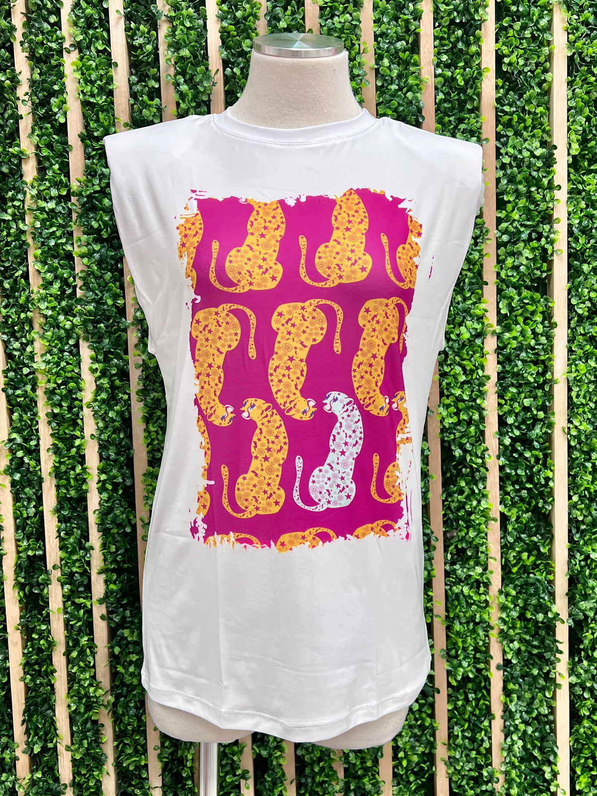 Fun Cheetah Sleeveless Top