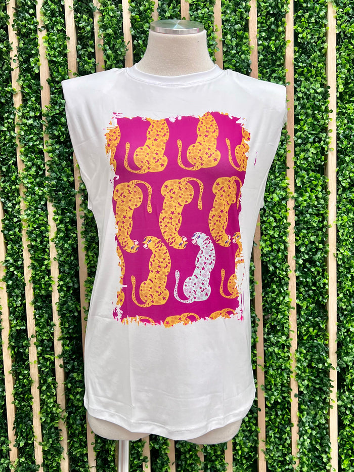 Fun Cheetah Sleeveless Top