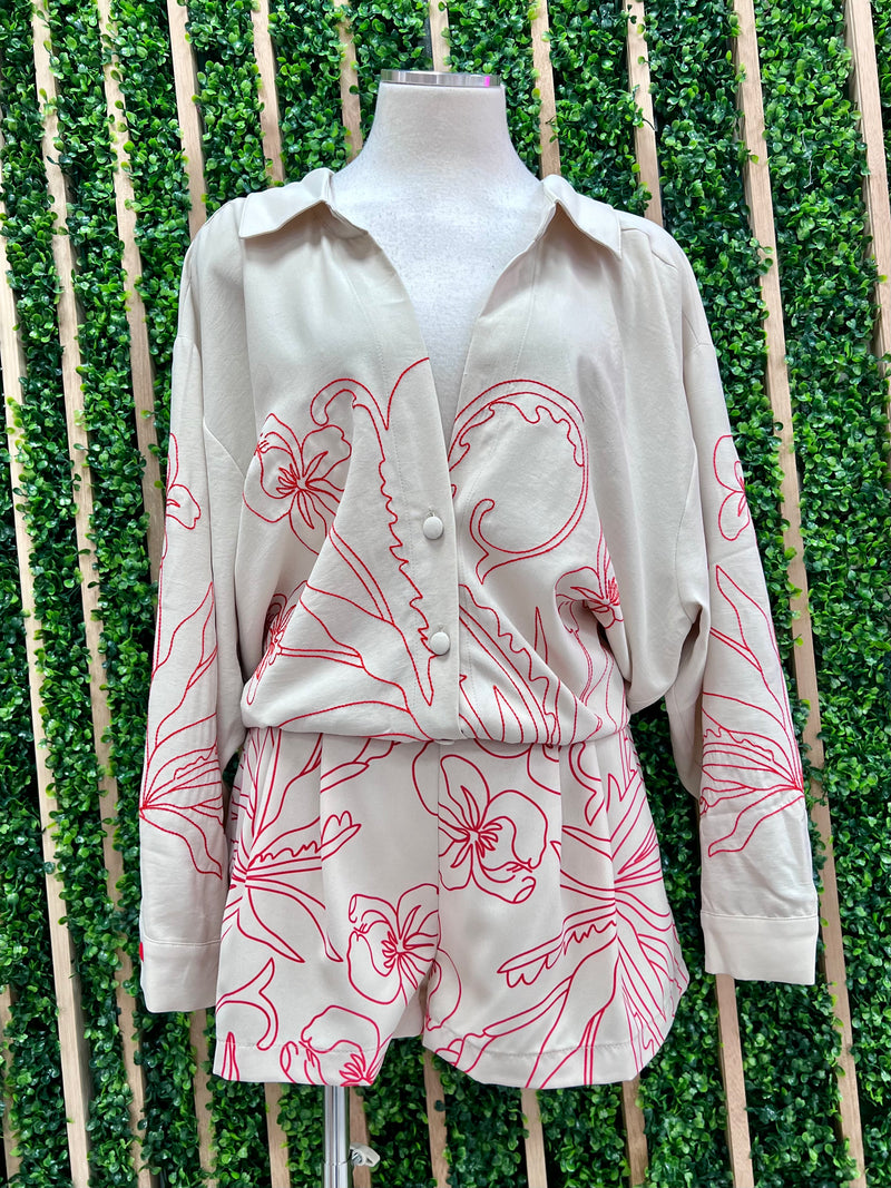 Floral Embroidered Blouse