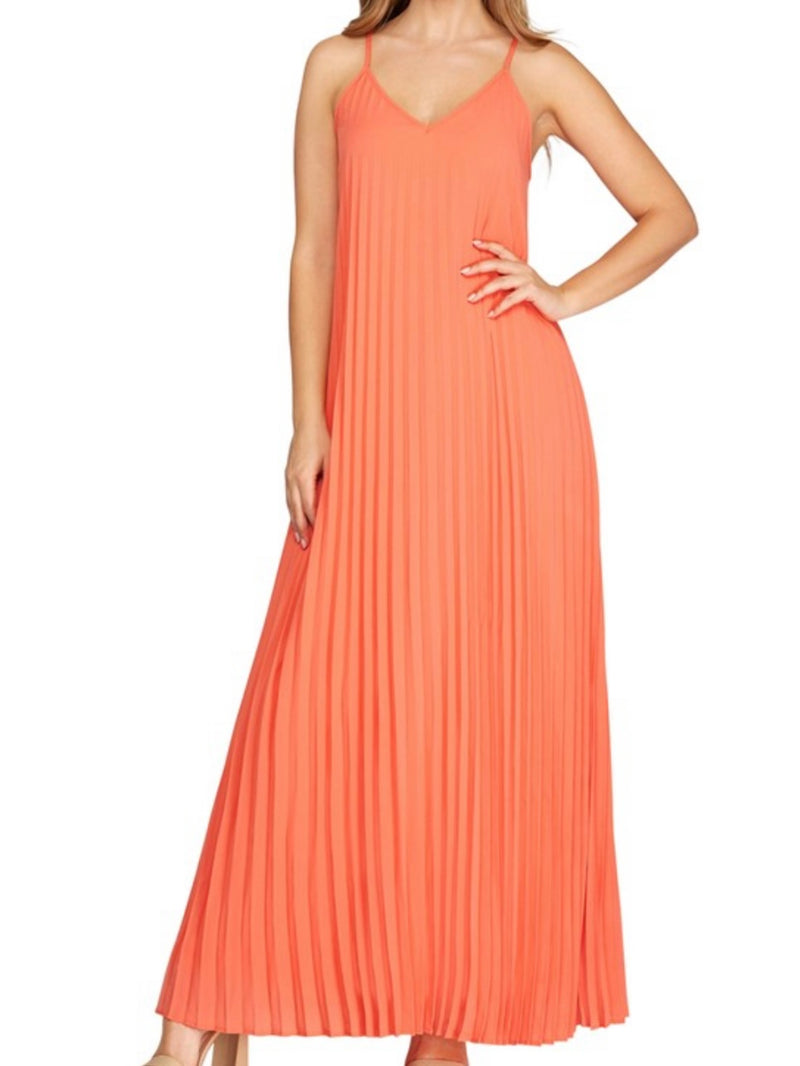 Delicate Pleated Maxi