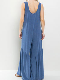 Denim Blue Tiered Jumpsuit