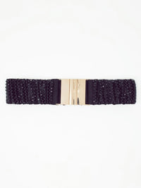 Black Crystals Elastic Belt