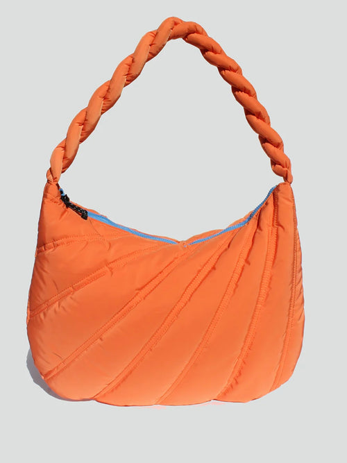 Orange Quilted Hobo