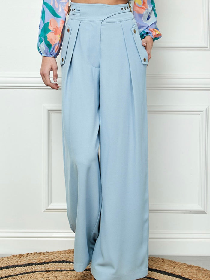 Buckle Detail Side Leg Pant