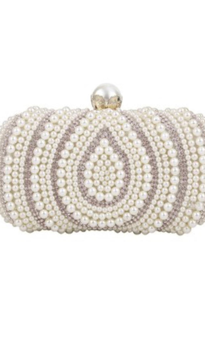 Elegant Multi Pearls Clutch
