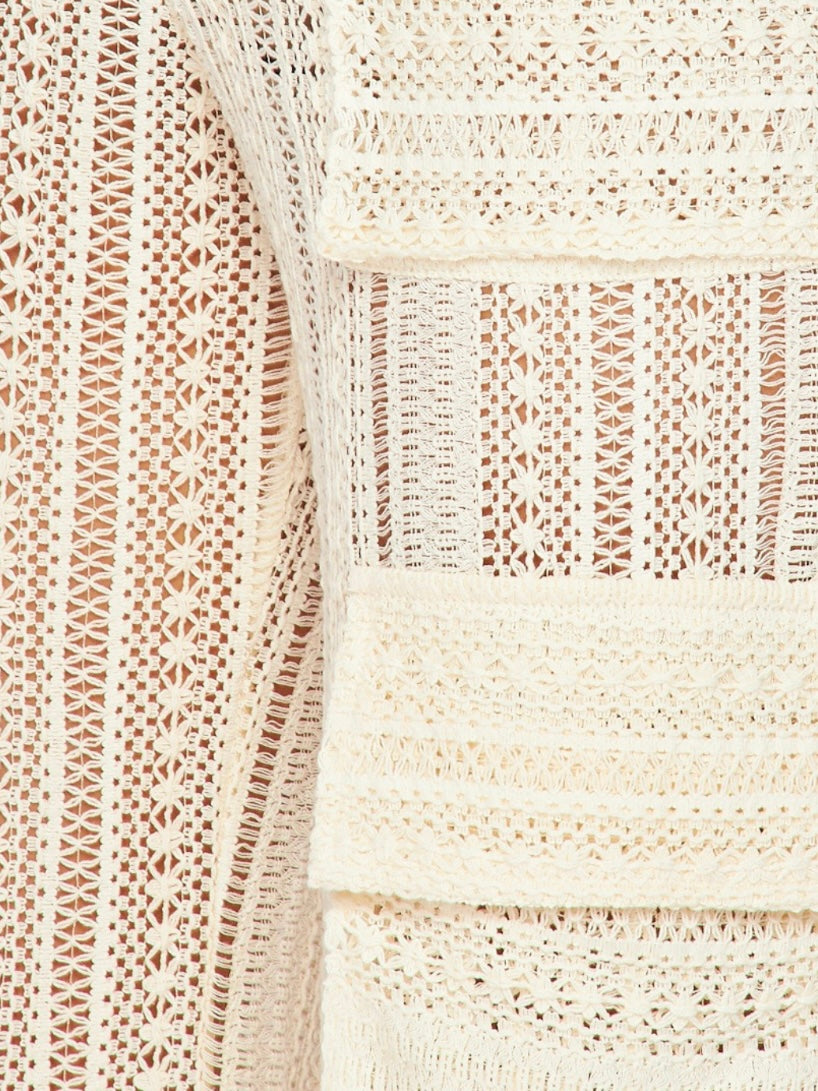 Cream Lace Cargo Resort Joggers