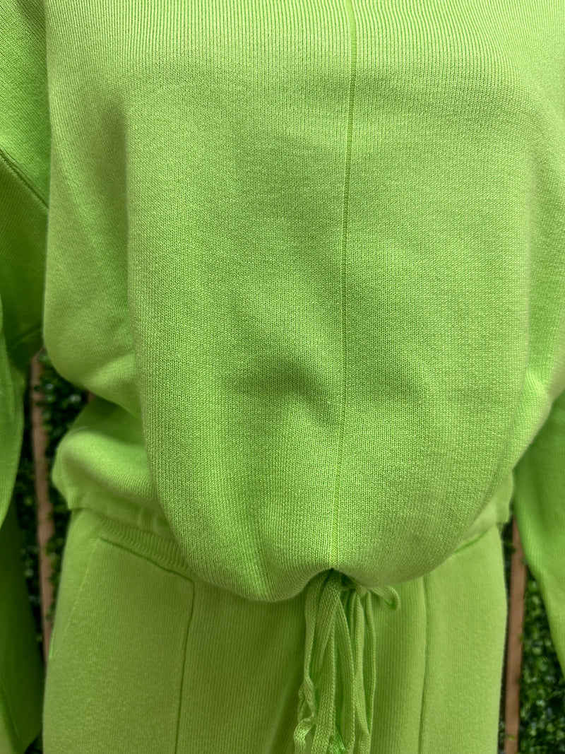 Lime Knit Jogger Set