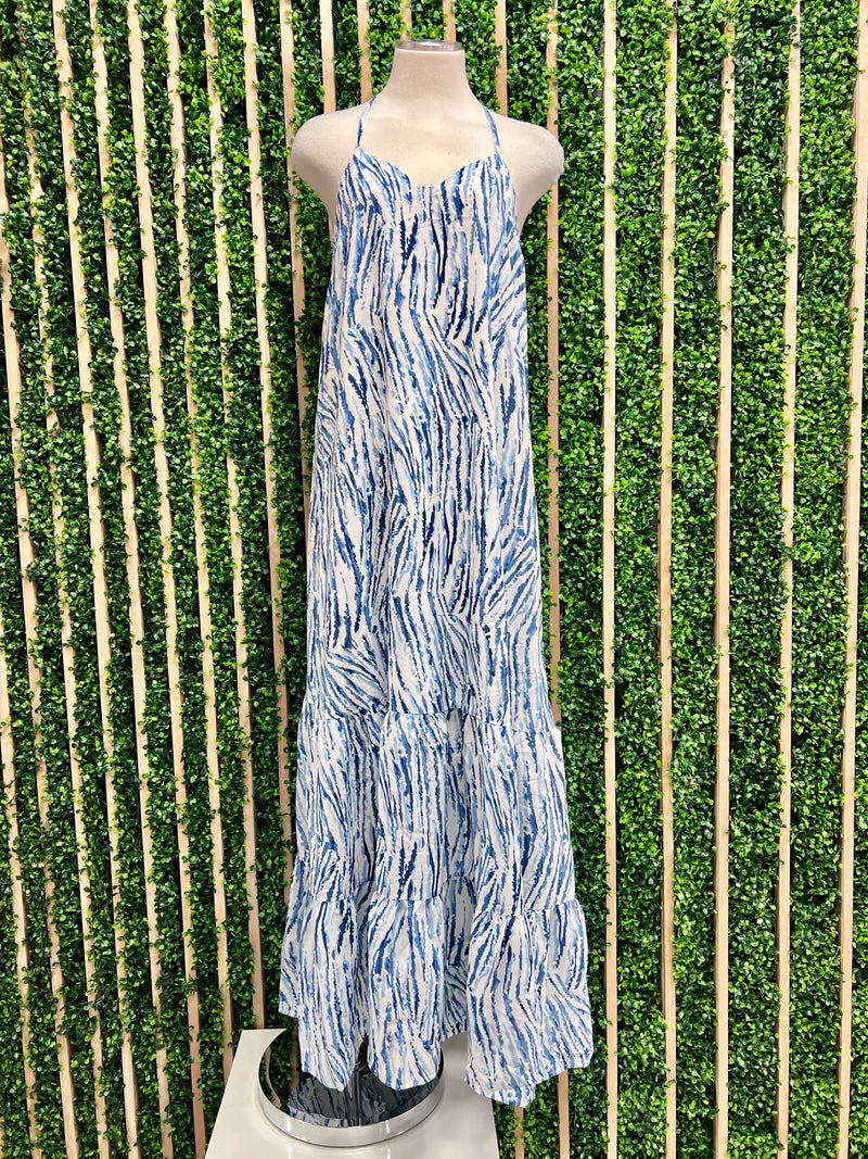 Blue Zebra Tiered Maxi