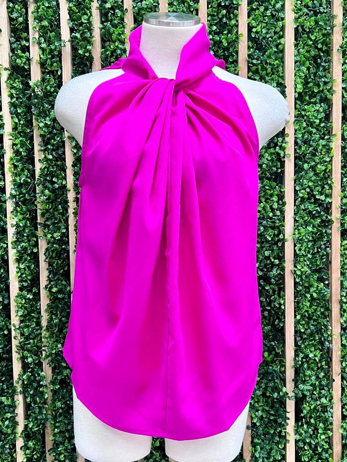 Ruched Detail Sleeveless Blouse