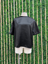 Round Neck Satin Top