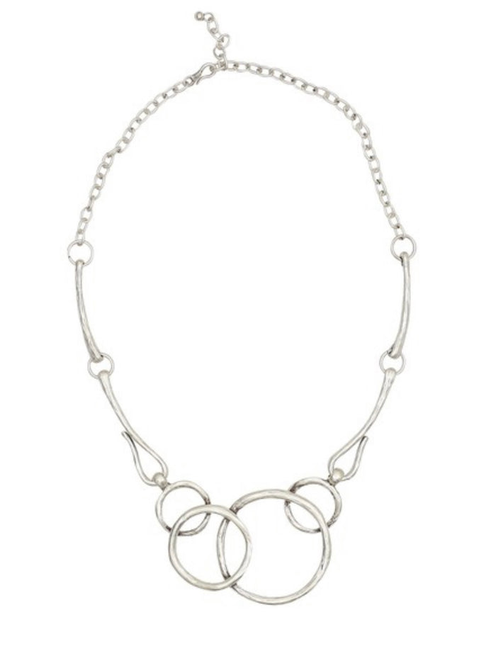 Delciate Boho Multi Circle Necklace