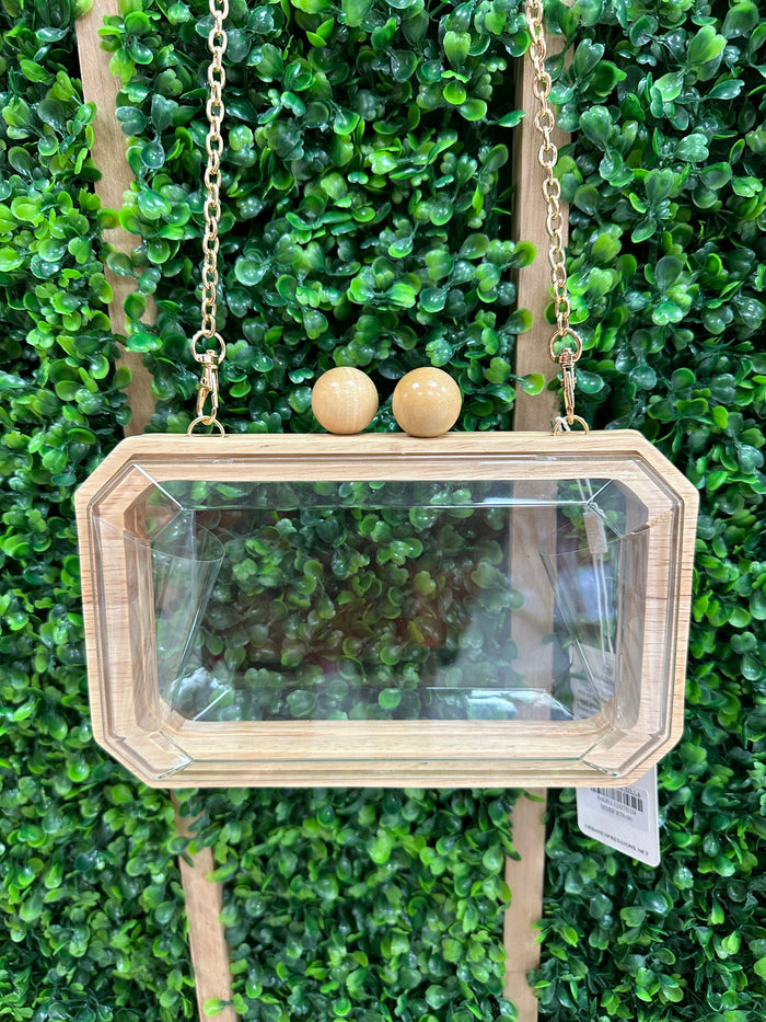 Delicate Acrylic Wood Clutch