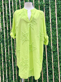 Star Embossed Short Dress