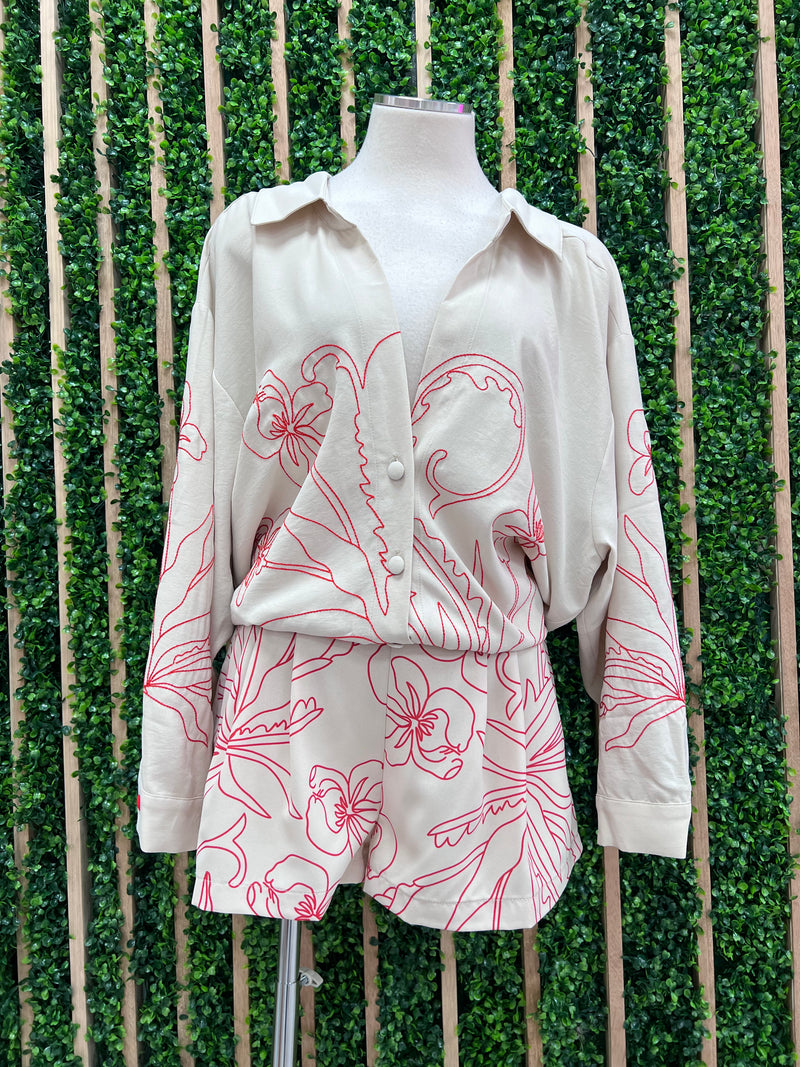 Floral Embroidered Blouse