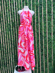 Coral Pink Swirl Jumpsuit