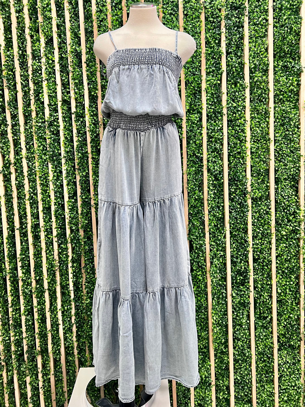 Strapless Denim Jumpsuit
