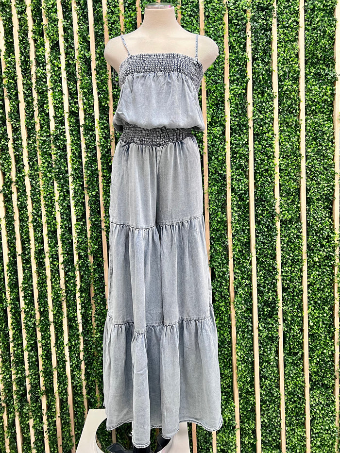 Strapless Denim Jumpsuit