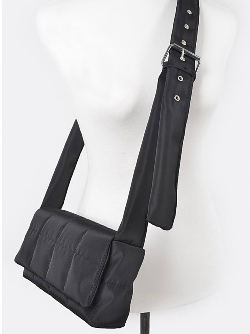 Padded Nylon Crossbody Bag
