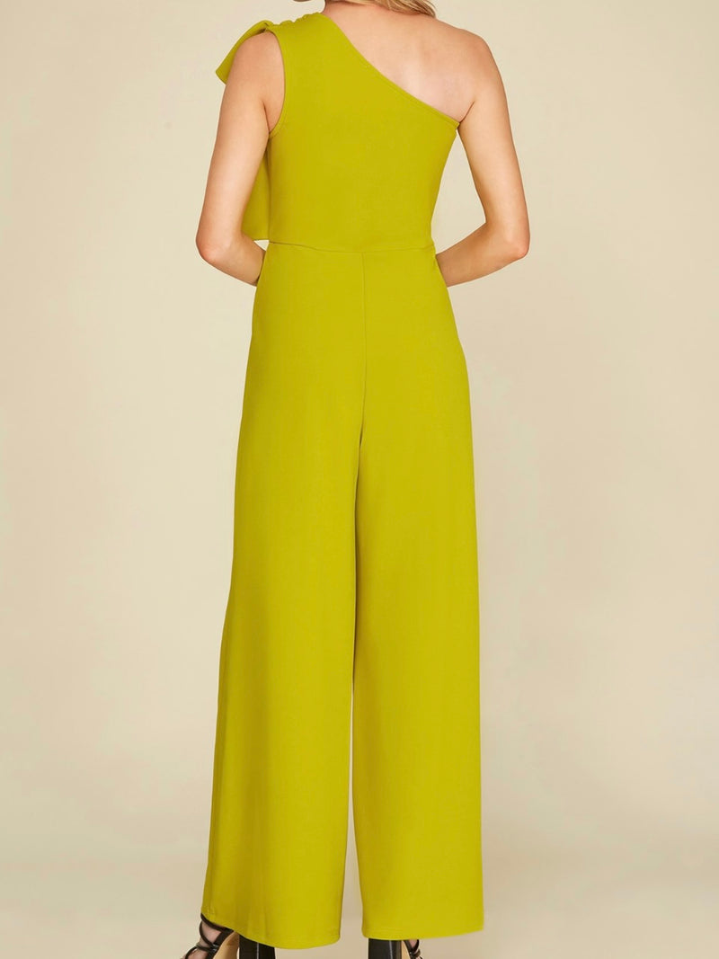 Delicate One Shoulder Detail Jumpsuit