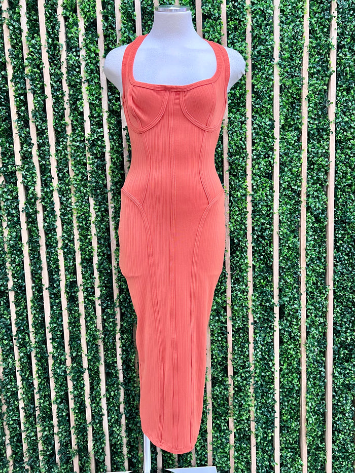 Trimmed Bodycon Bustier Dress