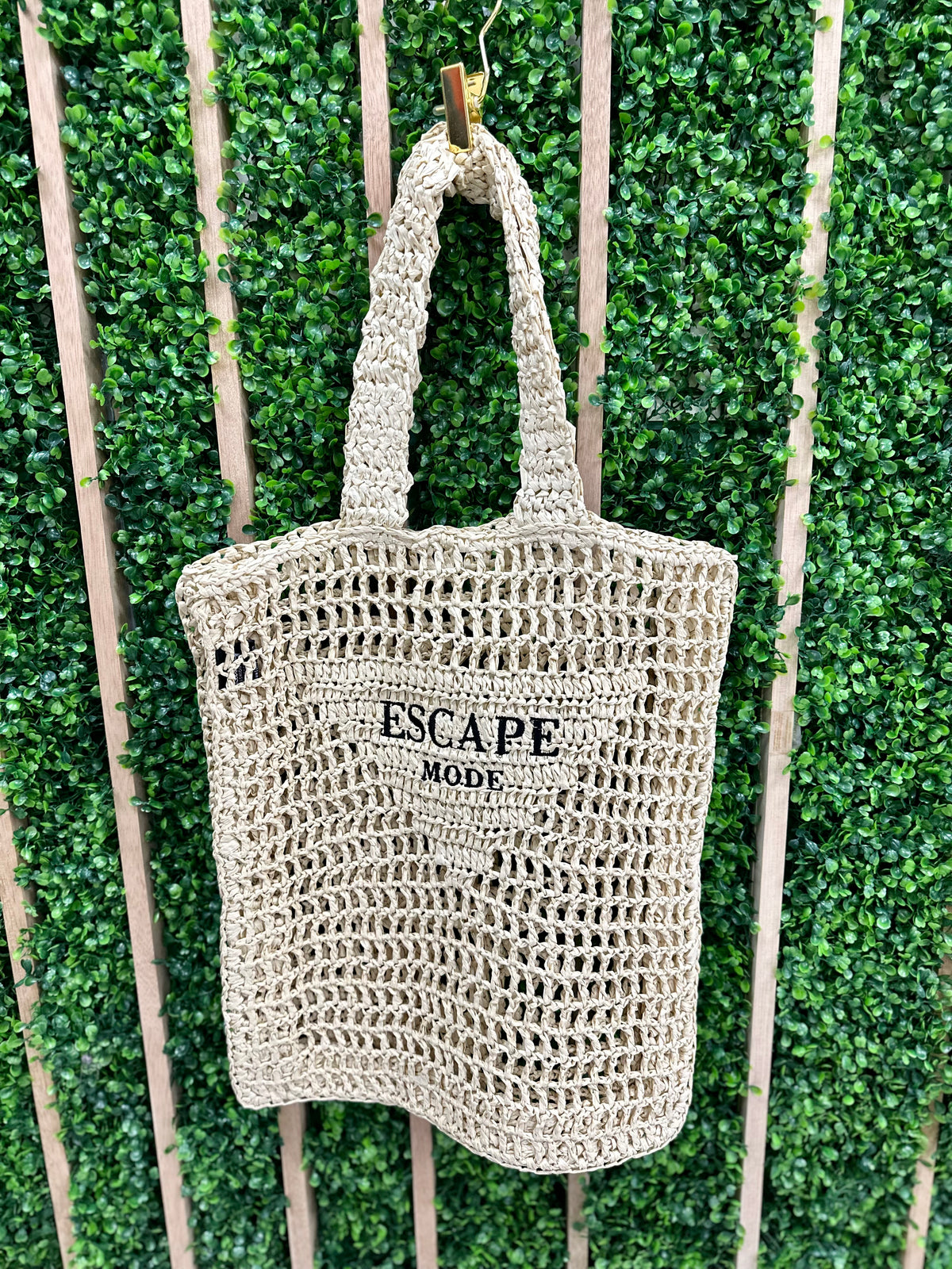 Escape Mode Straw Tote