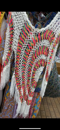 Multi Sleeve Fringe Coverup