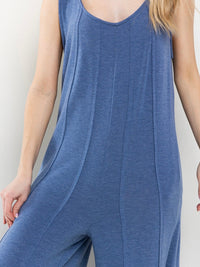 Denim Blue Tiered Jumpsuit