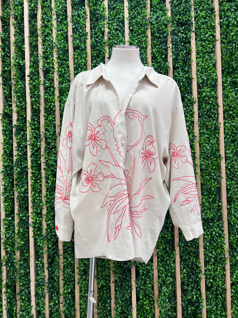 Floral Embroidered Blouse