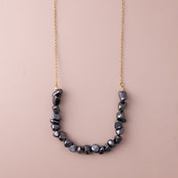 POS - "U" Chips Hematite Medium Necklace