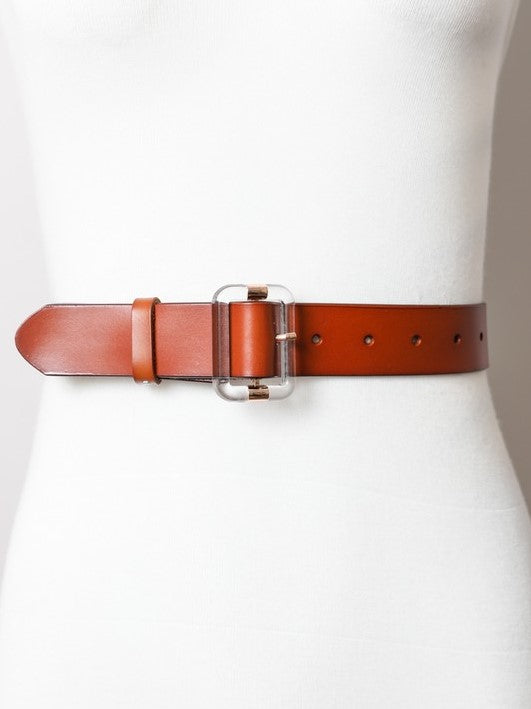 Camel Clear Buckle Belt