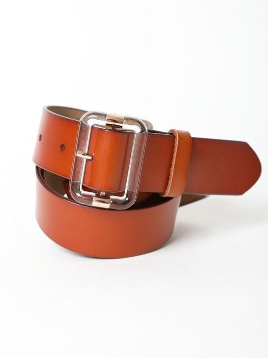 Camel Clear Buckle Belt
