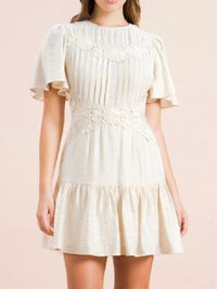 Ivory Classy Boho Mini Dress