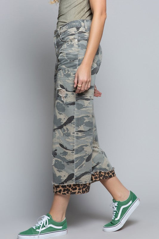 Camo Cheetah Contrast Culote