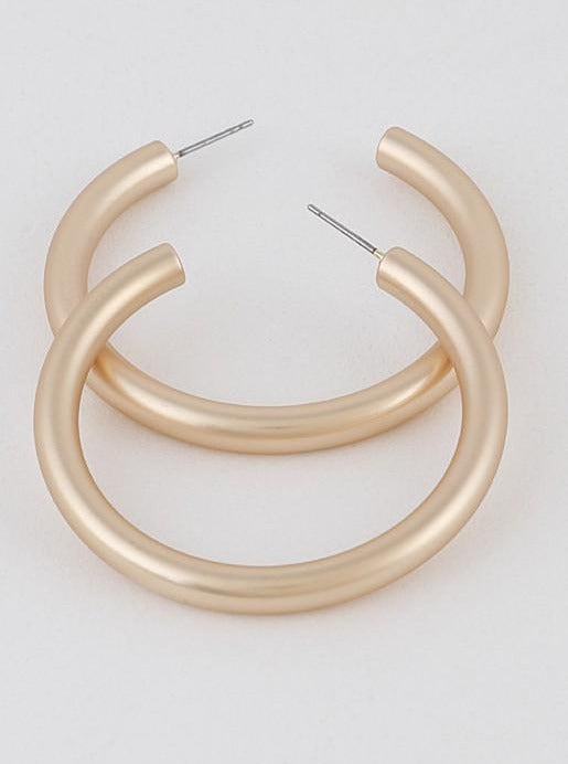 Matte Hoop Earrings