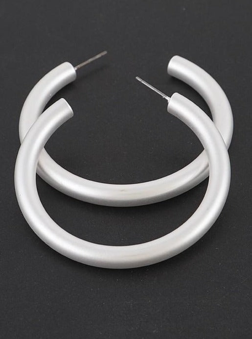 Matte Hoop Earrings