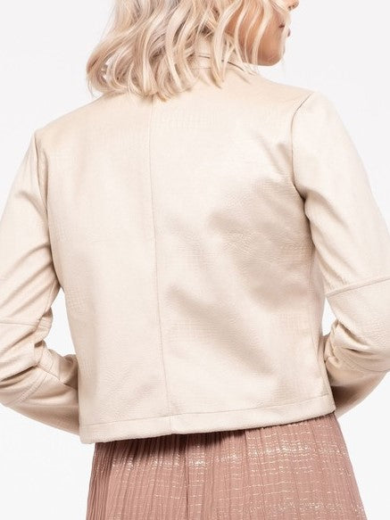 Snakeprint Biker Jacket
