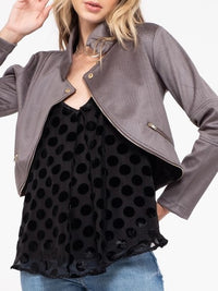Snakeprint Biker Jacket