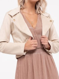 Snakeprint Biker Jacket
