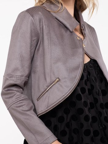 Snakeprint Biker Jacket