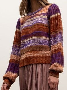 Earth Tones Striped Sweater